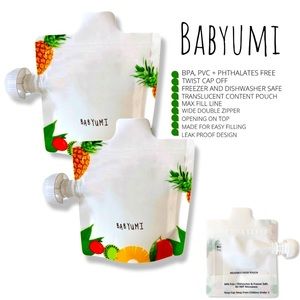♥️SOLD♥️NEW BABYUMI reusable baby food pouches (10 pack)